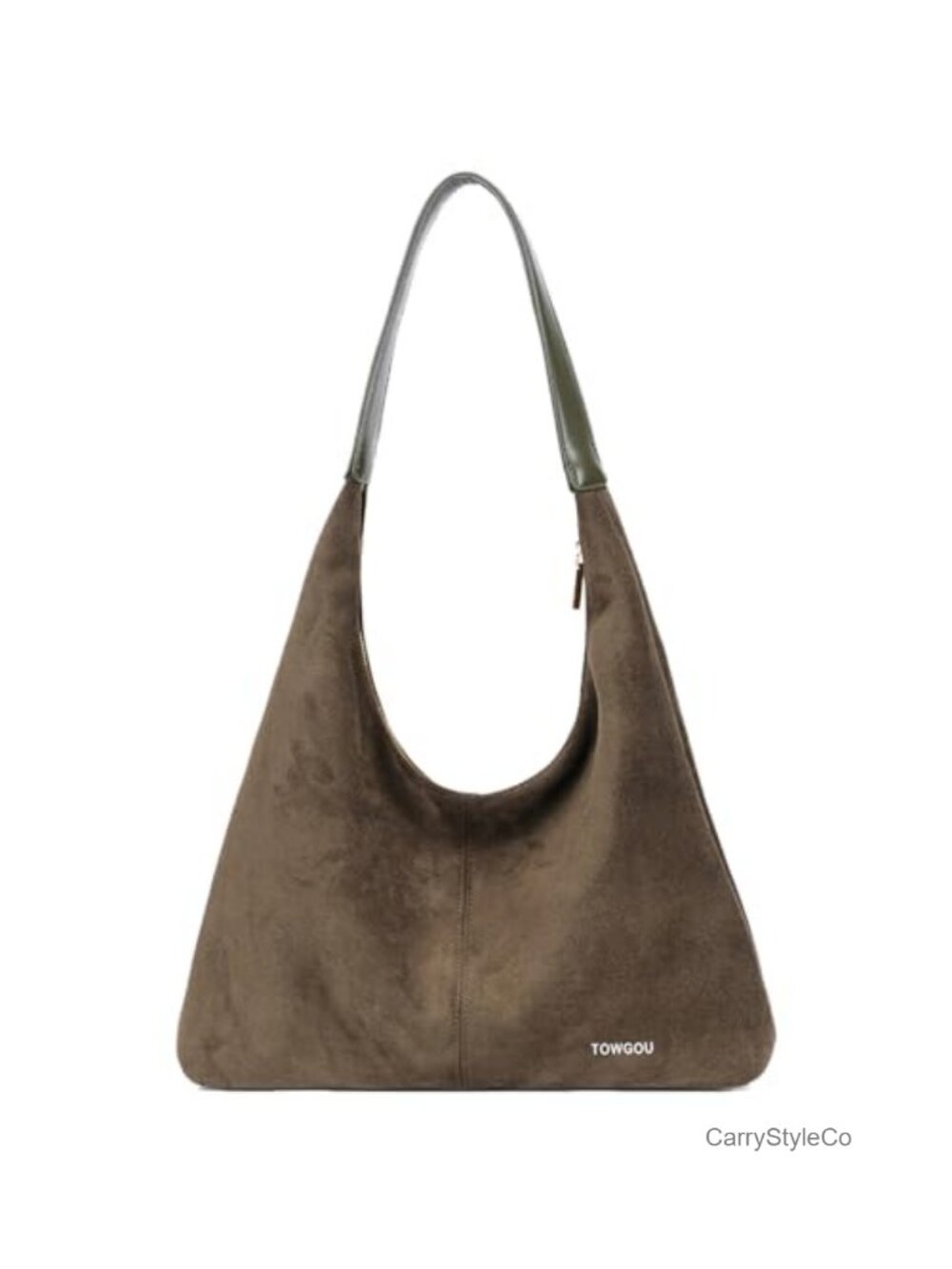 Suede Tote Bag Large Capacity Handbag with Magnetic Closure